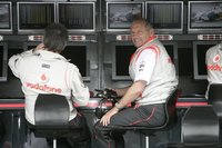 Ron Dennis on the pit wall